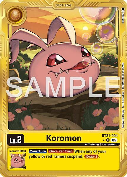 Koromon BT21 004 Gold Border