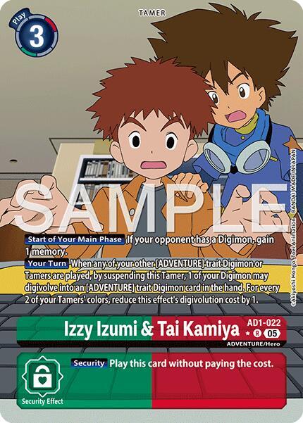 Izzy Izumi and Tai Kamiya Alternate Art