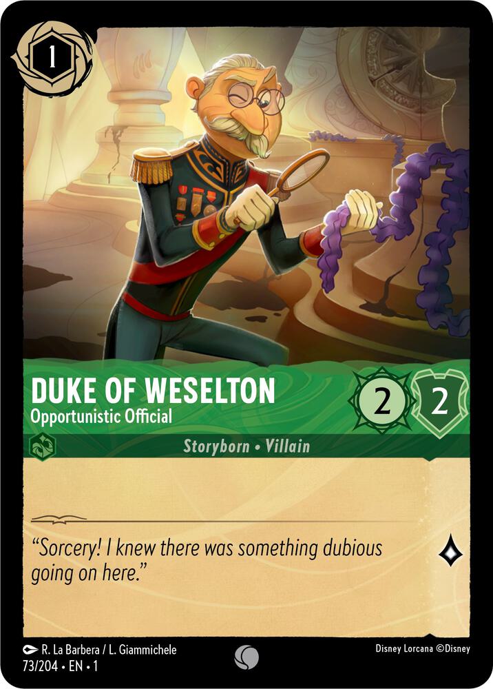 Duke of Weselton, Opportunistic Official