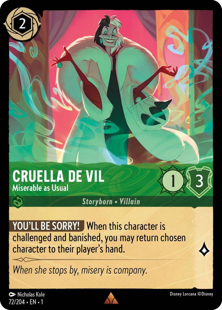 Cruella de Vil, Miserable as Usual